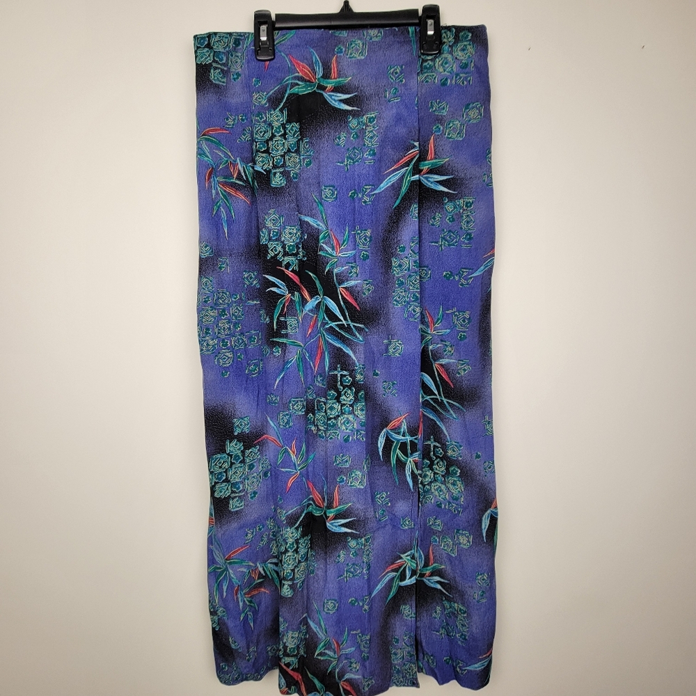 Vintage New With Tags Deadstock Floral 90s Midi skirt Size Large Made in…